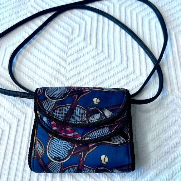 NICOLE MILLER Vintage Wallet Purse 100% Silk & Bifold Wallet With Shoulder Start - Picture 1 of 8